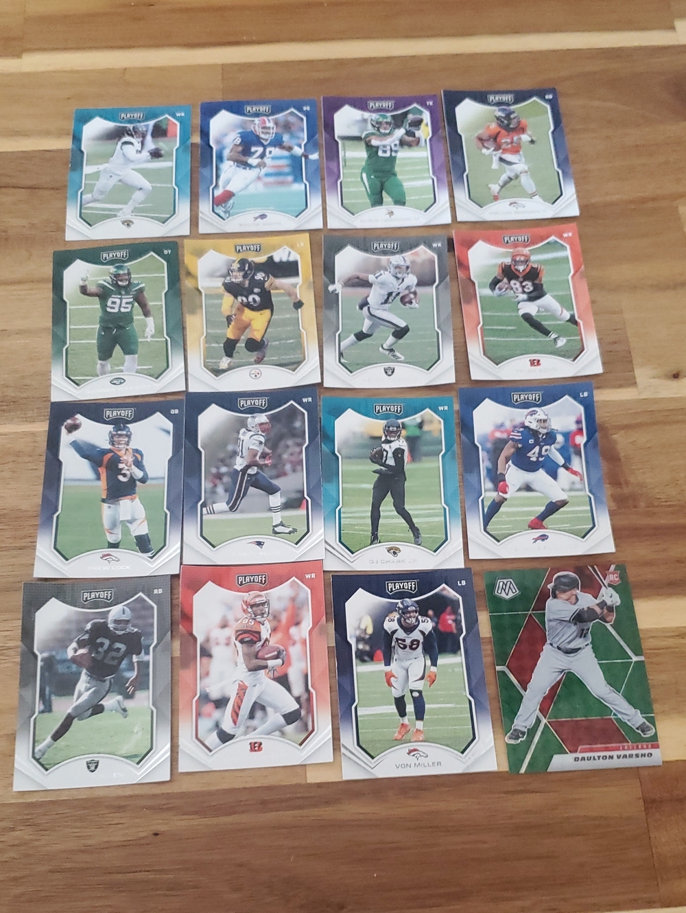 MLB Playoff Trading Cards - Blue, Green, Red, Purple Accents